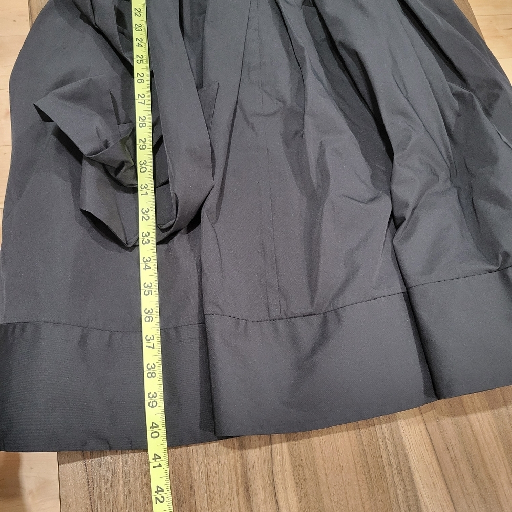 LRL RALPH LAUREN Black Sleeveless Dress Tafetta Full Skirt, Bow, Pockets Size 12 - Picture 9 of 11